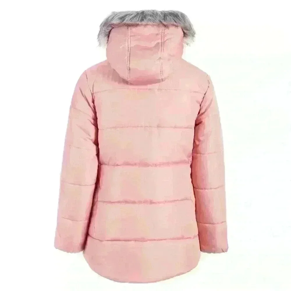 S Rothschild & CO Big Girls Solid Quilted Puffer Jacket and Scarf Set M 10/12 - Picture 2 of 15